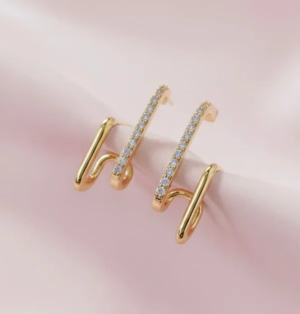 Gold_Helix_Sparkle_Climber_Earrings_For_Women